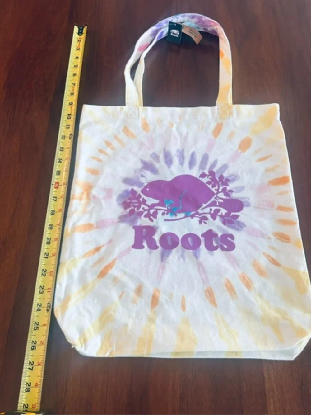 New With Tags!  Roots Canada Tie-Dye Cooper Tote - NWT! - Picture 3 of 10